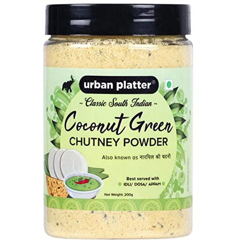 Urban Platter South Indian Style Instant Coconut Green Chutney Powder, 200g [Nariyal ki Chutney, Just Add Water]