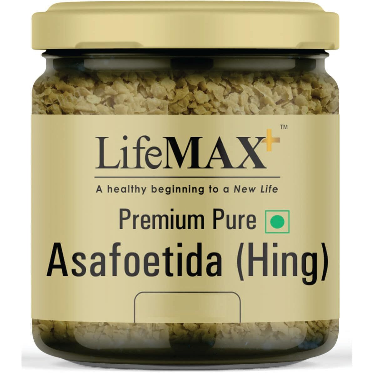 LifeMAX+ Pure & Premium Strong Hing | Asafoetida | Hand Pounded | Kadak Heeng Tadka | Non-Compound | Pure Hing Solid crystal |100% Natural Gluten Free | Premium Glass jar Packaging (20 GRAM)