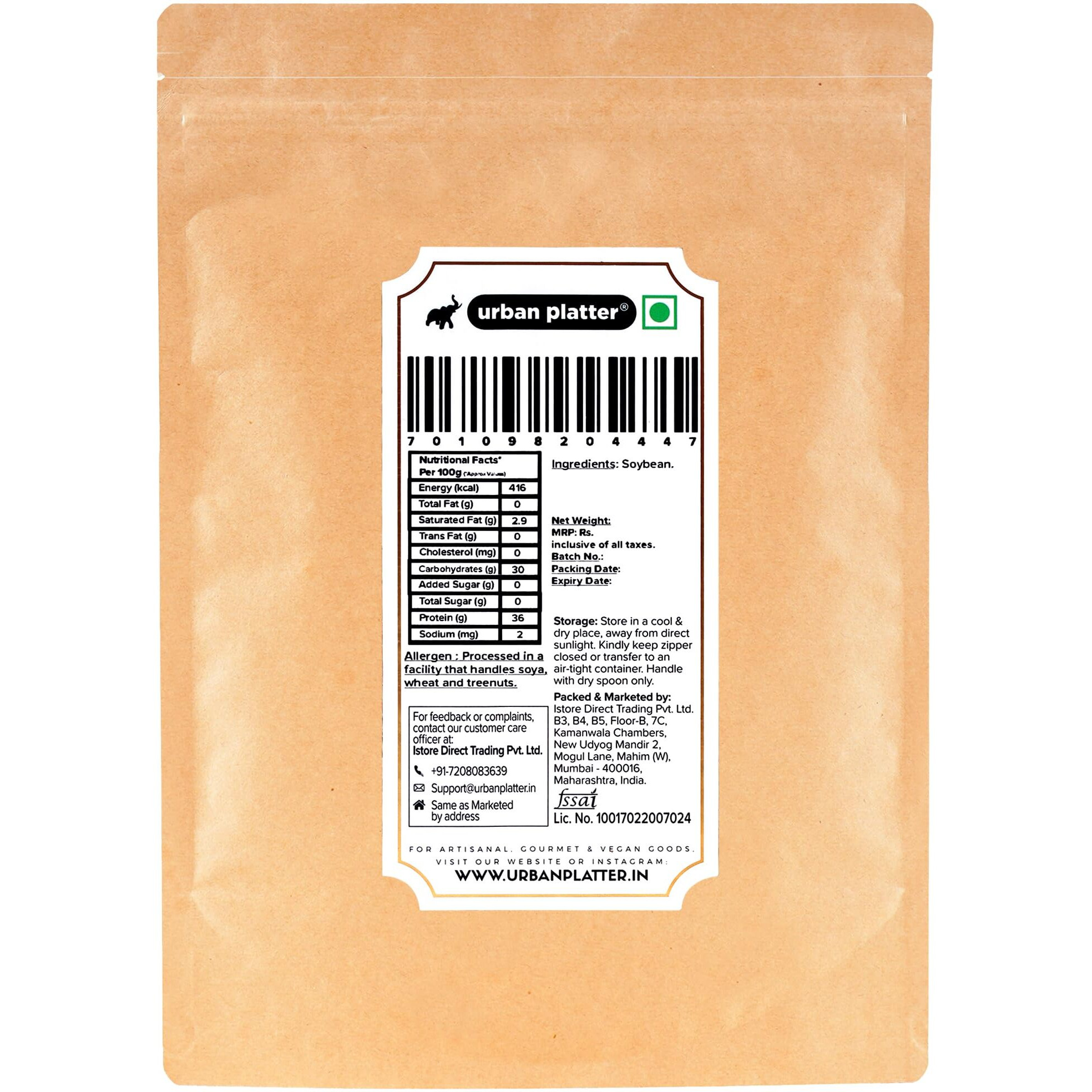 Urban Platter Soybeans (SOYA Bean), 1Kg / 35.2oz [All Natural,High Protein]