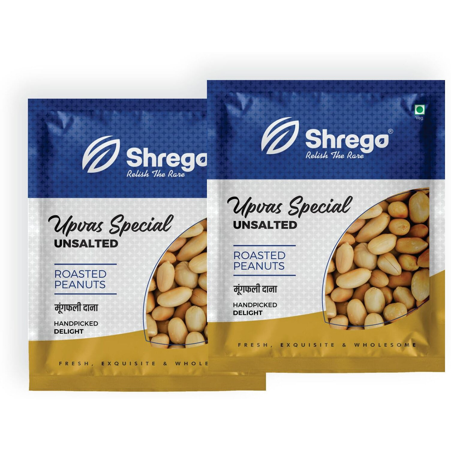 SHREGO Upvas Special Roasted Peanut Unsalted, Healthy Snack, Vacuum Packed (360 Gm)