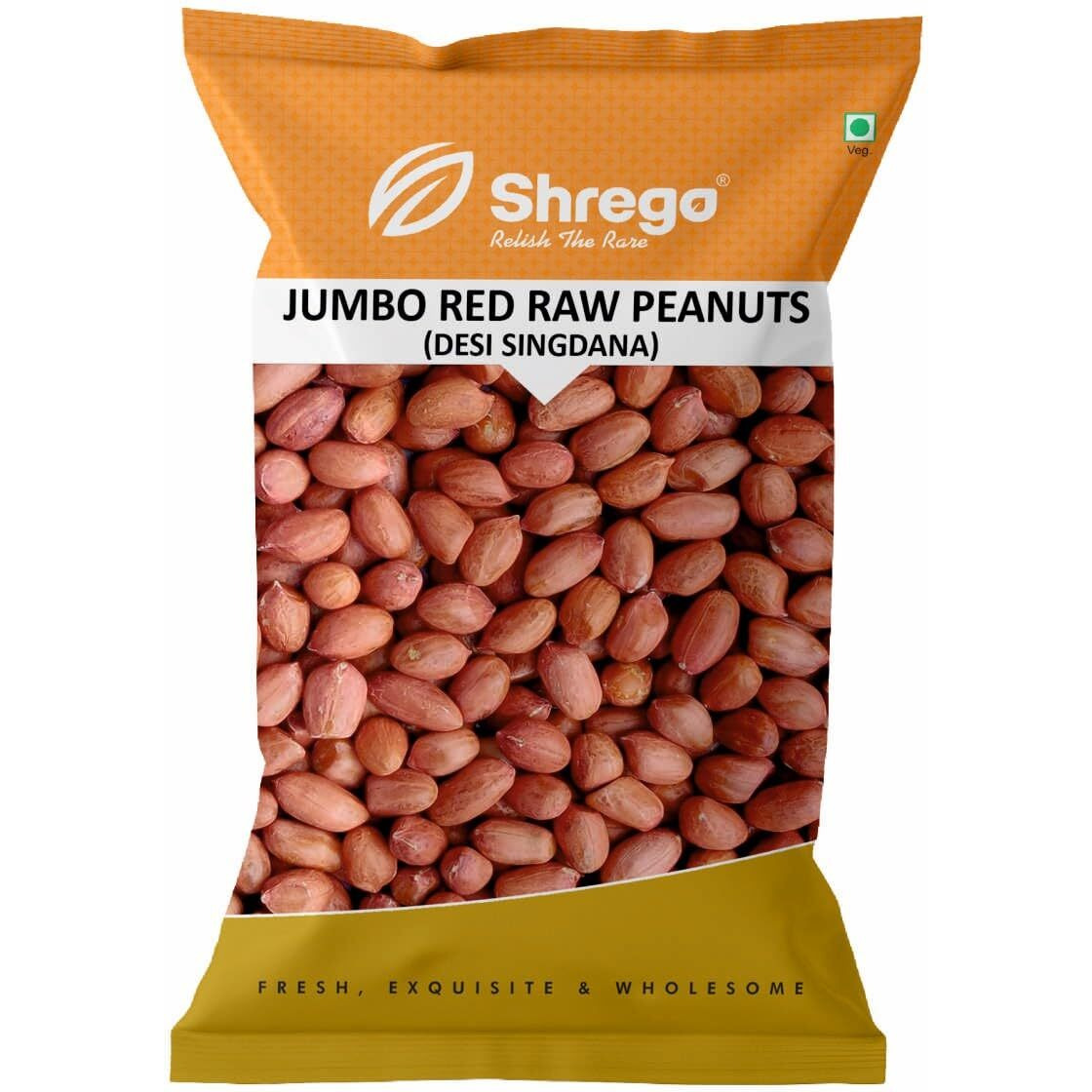 Shrego Jumbo Red Raw Peanut, Desi Singdana, Vacuum Packed (1 KG)