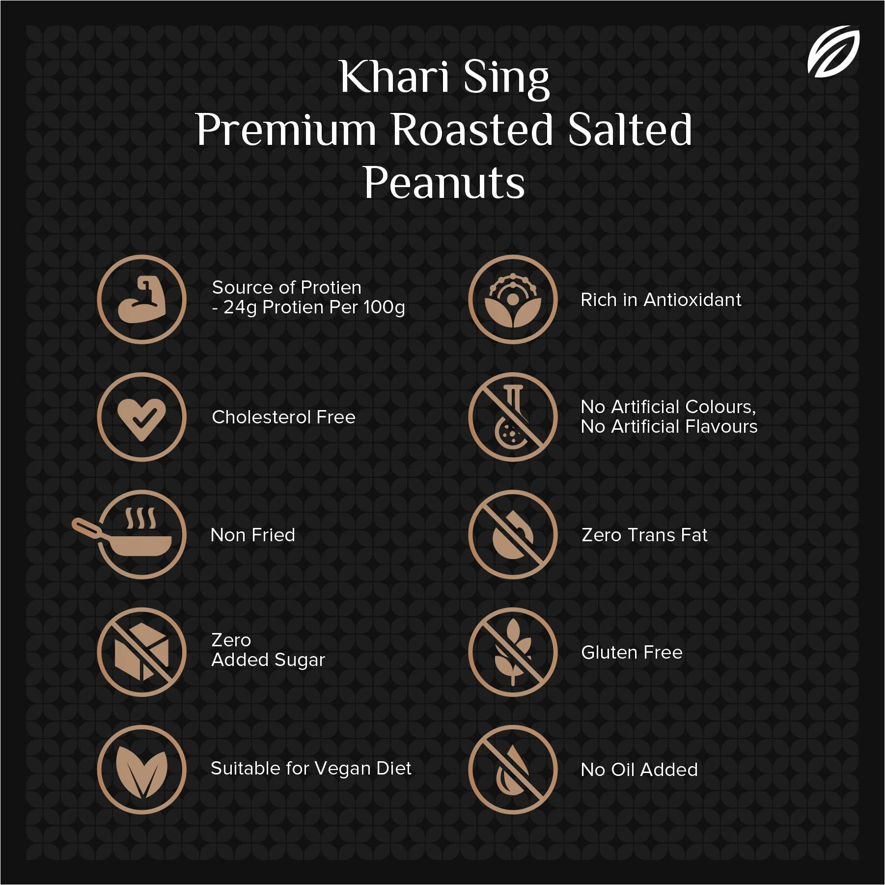 SHREGO Khari Sing Roasted Salted Peanuts, Vacuum Packed (350 Gm)