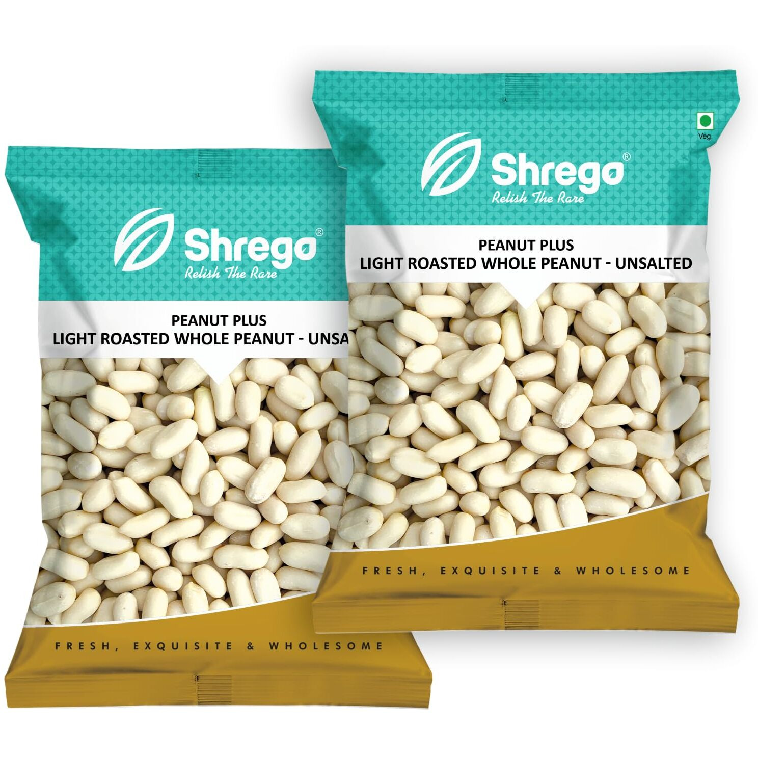 SHREGO Peanut Plus Light Roasted Whole Peanut Unsalted 720G, Snacks and Namkeen