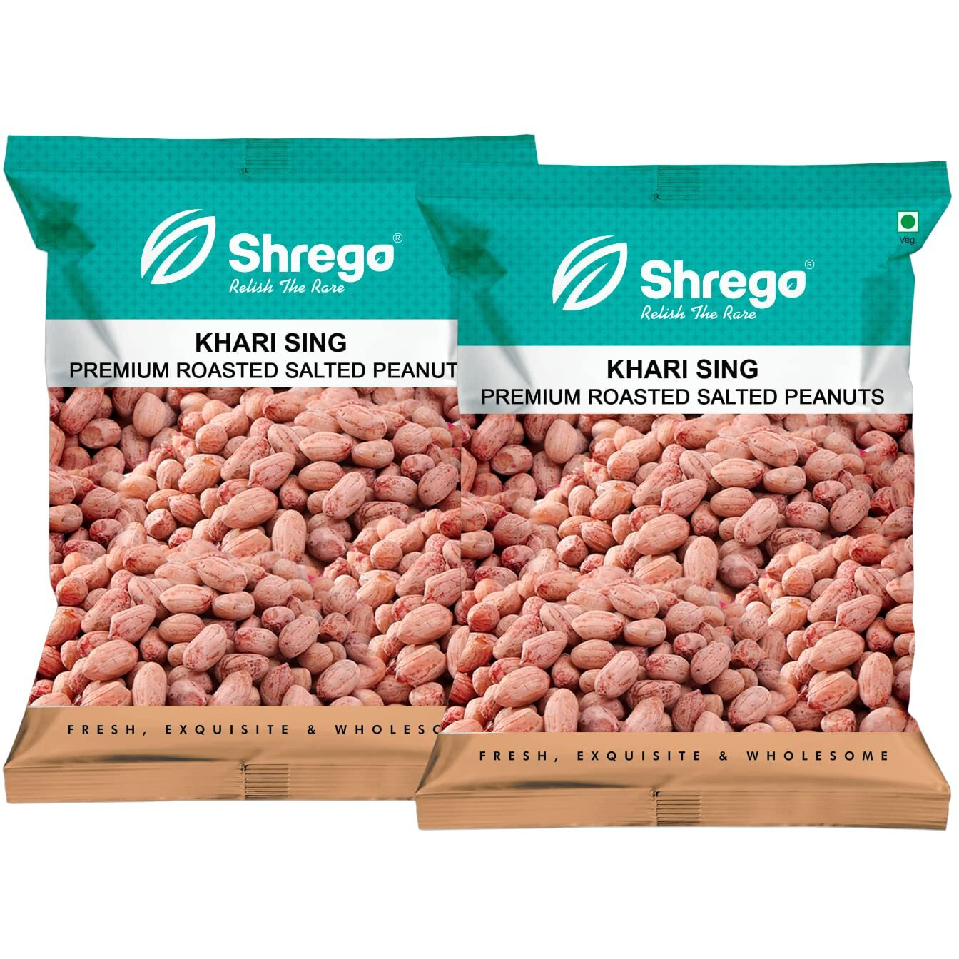 SHREGO Khari Sing Roasted Salted Peanuts, Vacuum Packed (700 Gm)