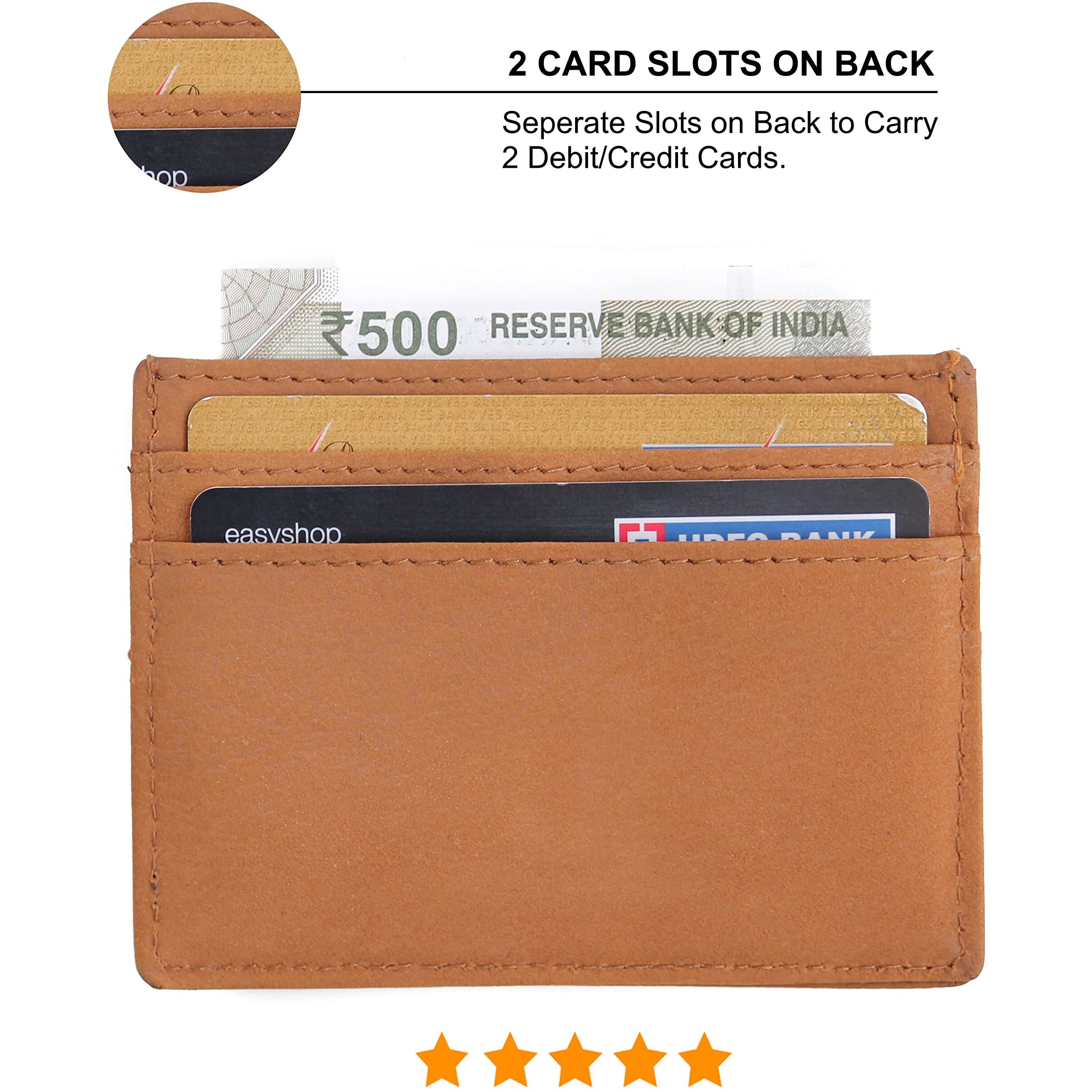 Husk N Hoof Leather Slim Credit Card Case (Hunter Brown)