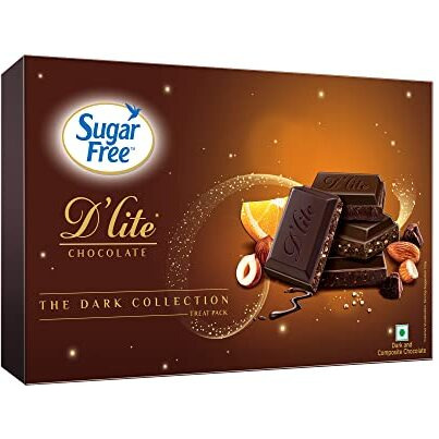 Sugar Free Dlite The Dark Collection Assorted Chocolate Gift Pack, 120 g