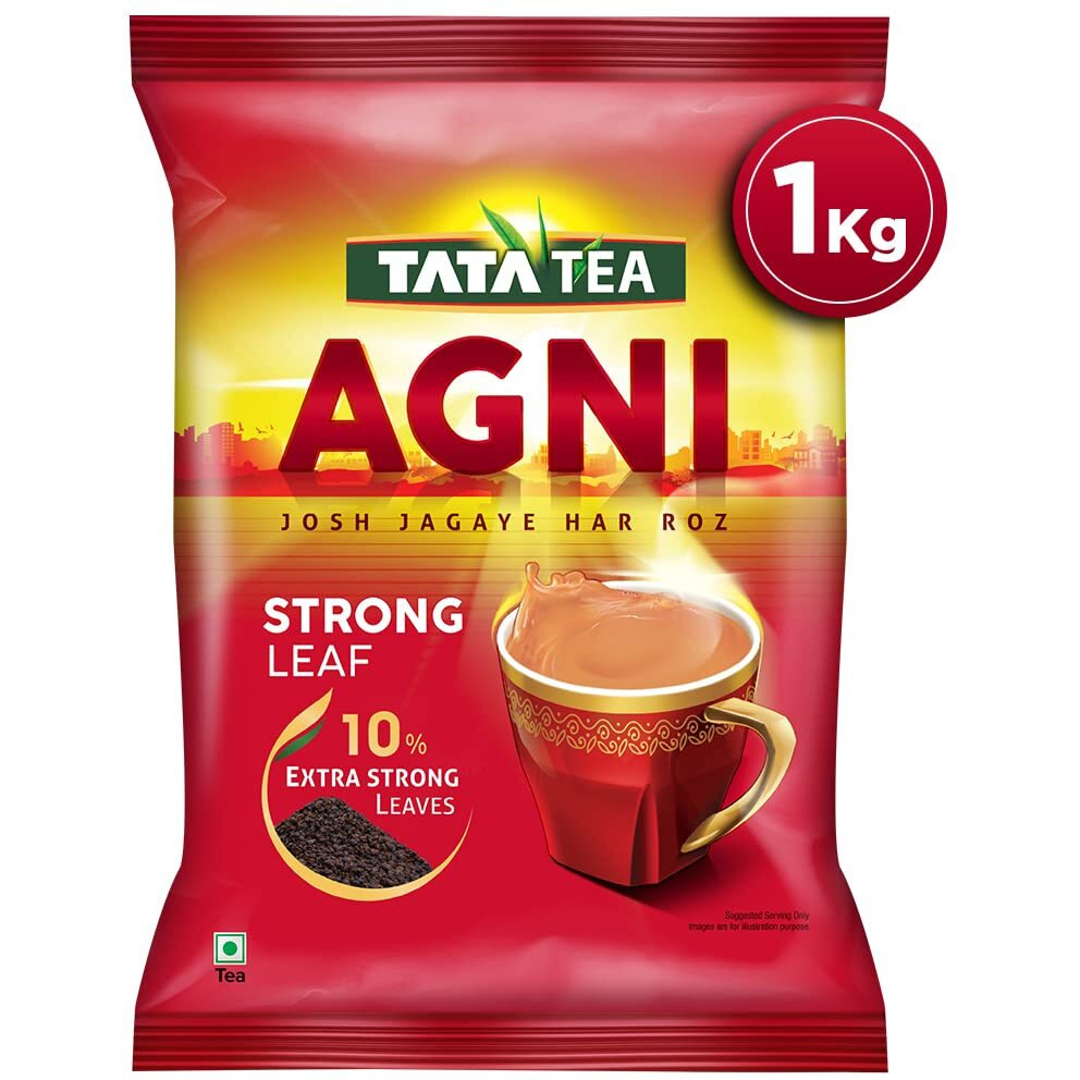 Tata Tea Agni | Strong chai With 10% Extra Strong Leaves | Black Tea | 1 kg