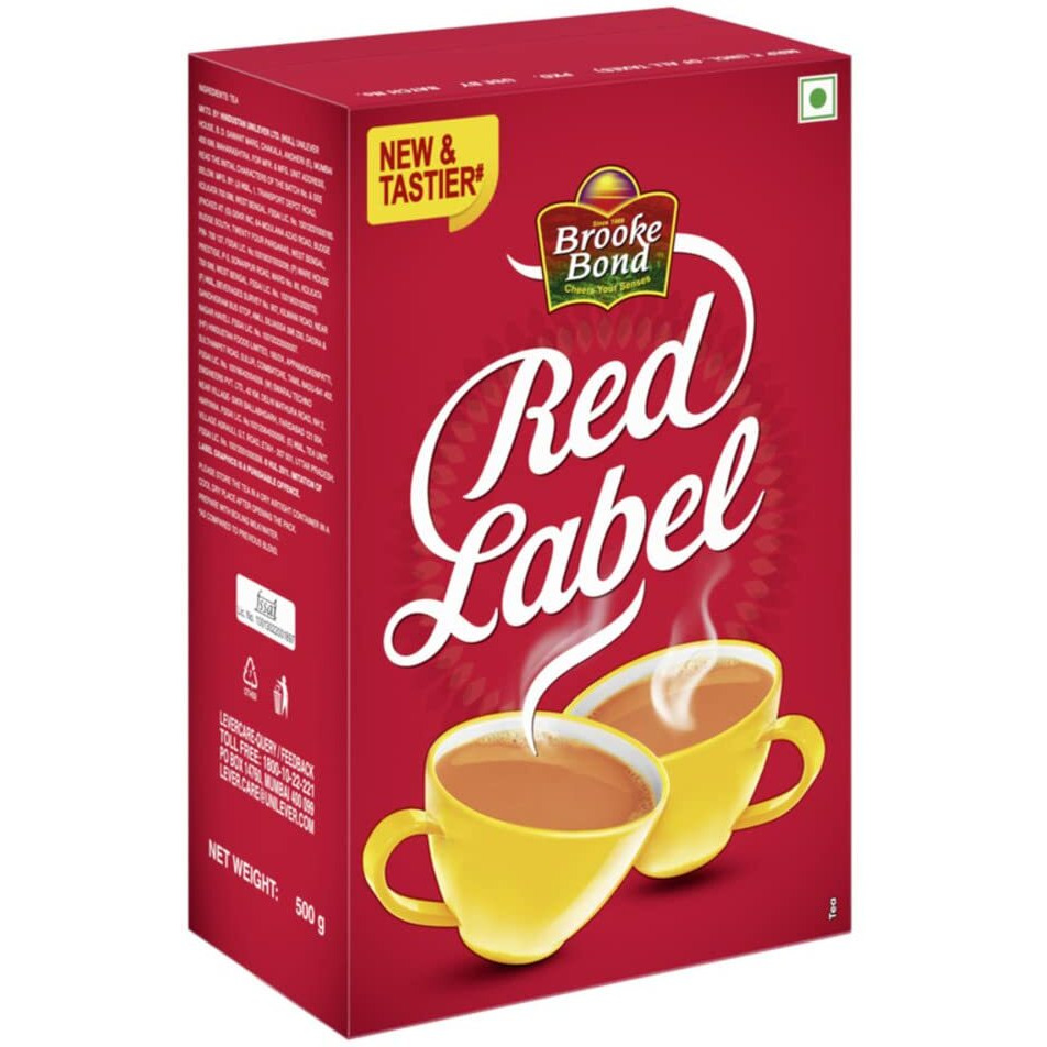 Brooke Bond Red Label Tea Leaf Carton, 500 Grams