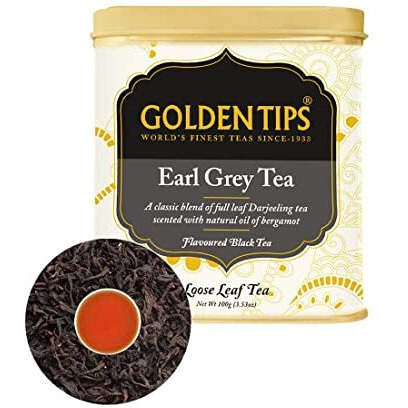 Golden Tips Loose Leaves Earl Grey Black Tea Tin can (100 Gram , 50 cups)