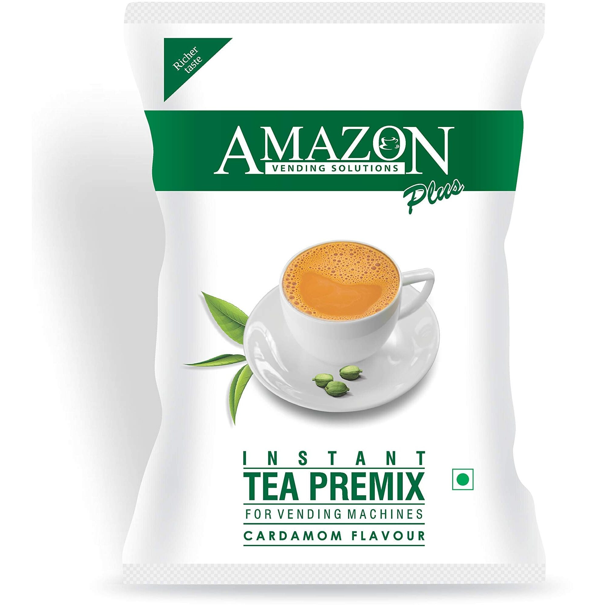 Amzn Premix Tea Powder Cardamom Plus Flavor 1 kg Pack for Machines