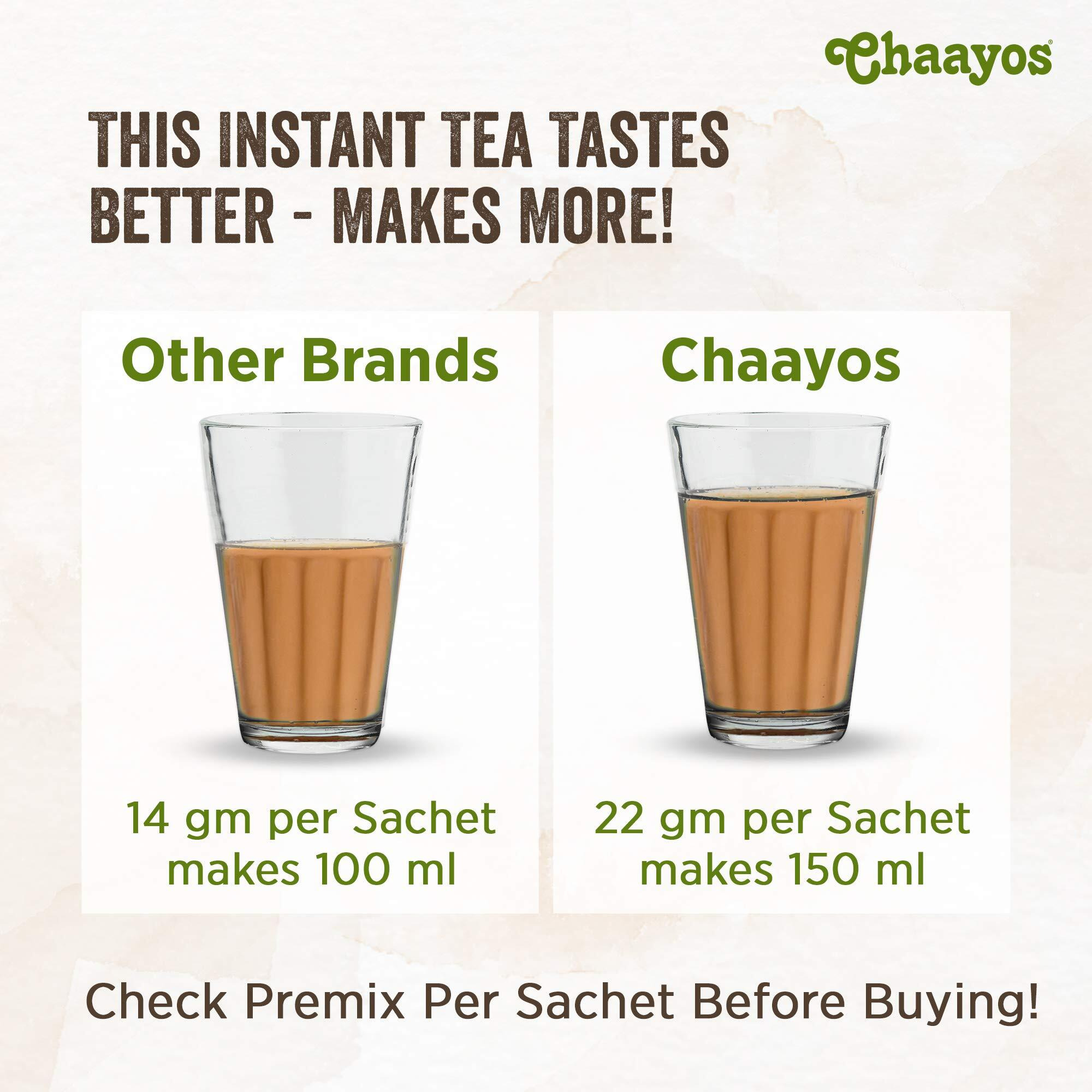 Chaayos Instant Tea Premix - Regular Sugar - Adrak Elaichi Chai (15 Sachets*22 grams 330 grams | Premix Ready Mix Tea | Assam Tea | Desi Chai | Flavoured Tea | Tea Mix