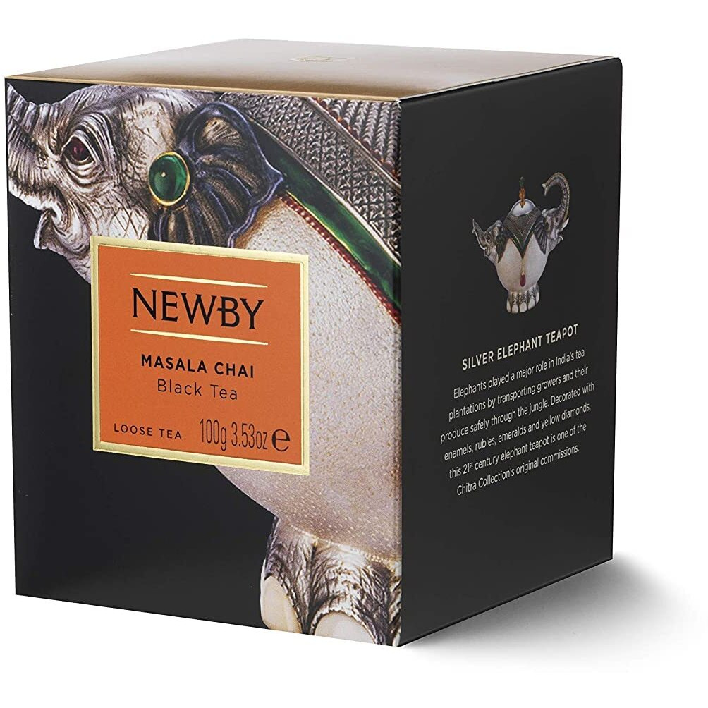 Newby Masala Chai | Loose Leaf Black Tea | Made with Fresh, Locally Sourced Cinnamon, Clove, Black Pepper, Cardamom and Ginger | Fragrant Aroma | Sweet, Spicy Taste | 100g