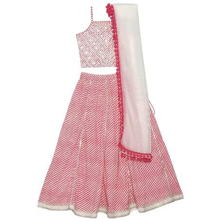 BIBA Girls PRINTED SHORT_KURTA KID(KWSWEET SPRING5924_PINK_5)