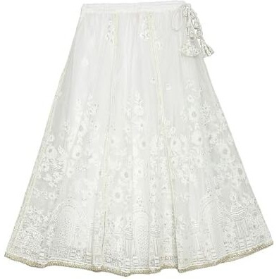 BIBA Girls PRINTED STRAIGHT KID(KWWHITE BLOOMS5769_WHITE_15)