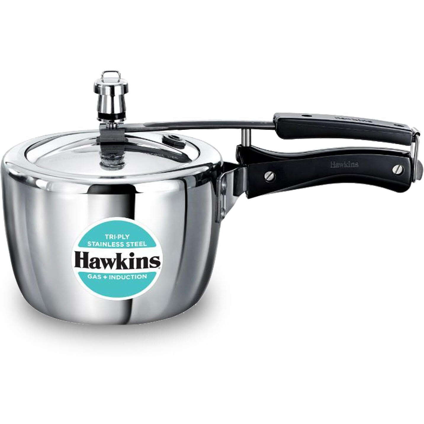 Hawkins 2.5 Litre Triply Stainless Steel Pressure Cooker, Inner Lid Cooker, Silver (HSST25)