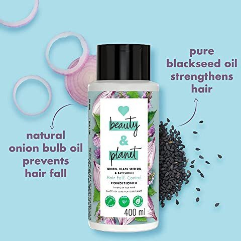 Love Beauty & Planet Onion, Black Seed & Patchouli Hairfall Control Natural Conditioner|No Sulfates,No Paraben|200ml