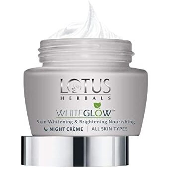 Lotus Herbals Cream, White Glow Skin Whitening And Brightening Nourishing Night Creme | 60g (Pack of 1)