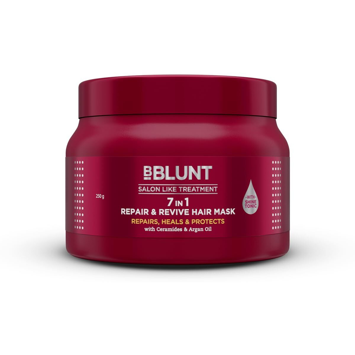 BBLUNT 7 in 1 Repair & Revive Hair Mask for Upto 100% Damage Repair - 250g| Addresses 7 Signs of Hair Damage | Enriched with Ceramides & Argan Oil