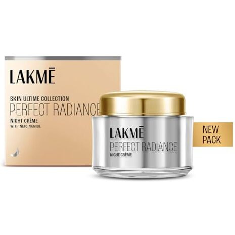 Lakme Absolute Perfect Radiance Brightening Night Cream 50 g|| Daily Repair Face Moisturizer for Illuminated|| Glowing Skin -With Glycerin & Niacinamide