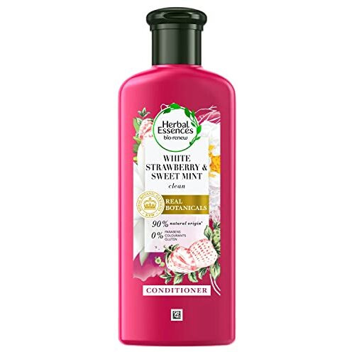 Herbal Essences White Strawberry & Sweet Mint Conditioner For Cleansing & Volume, No Paraben & Colorants For All Hair Type, 240Ml,1 Count