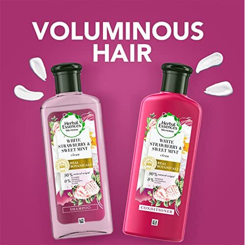 Herbal Essences White Strawberry & Sweet Mint Conditioner For Cleansing & Volume, No Paraben & Colorants For All Hair Type, 240Ml,1 Count