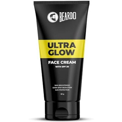 Beardo Ultraglow All in One Face Cream For Men with SPF 30, 60g | Aloe Vera With Vitamin E and Niacinamide for Skin Brightening & Dark Spots Reduction