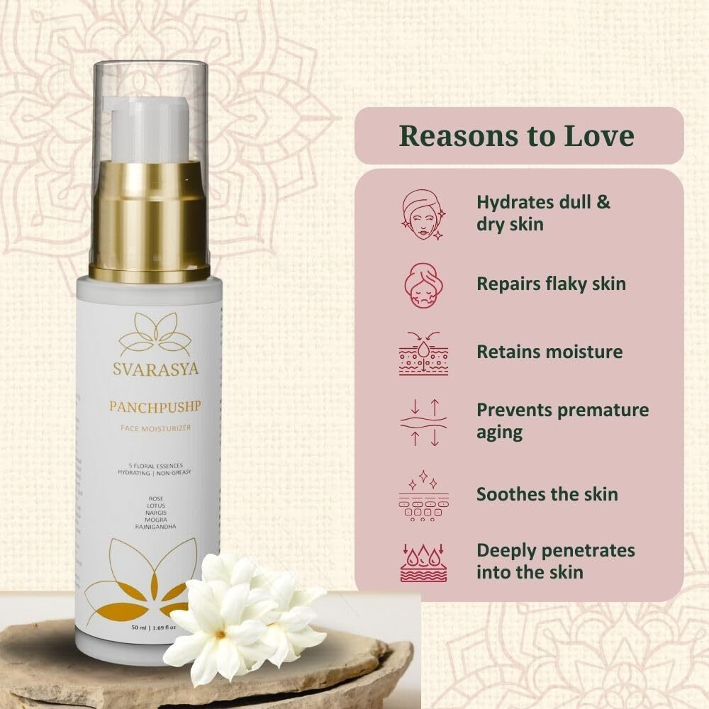 Svarasya Panchpushp - The Ancient Skin Hydration Lotion For Face with Natural ingredients (Moisturizer, 50 Ml)