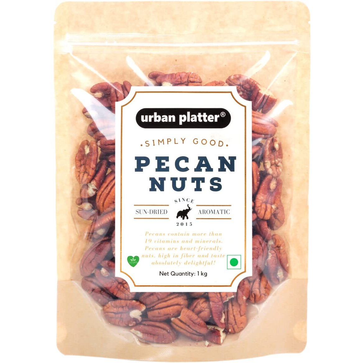 Urban Platter Jumbo Whole Pecan Nuts, 1Kg