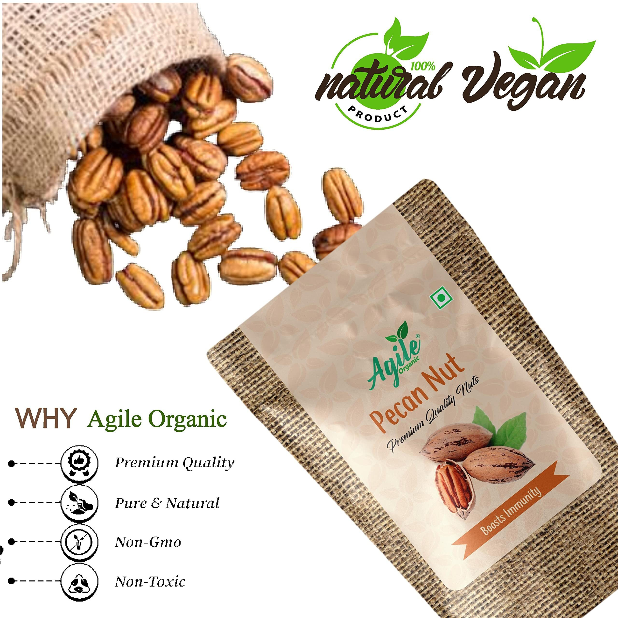 Agile Organic Premium Pecan Nuts 100g (Healthy Nuts)