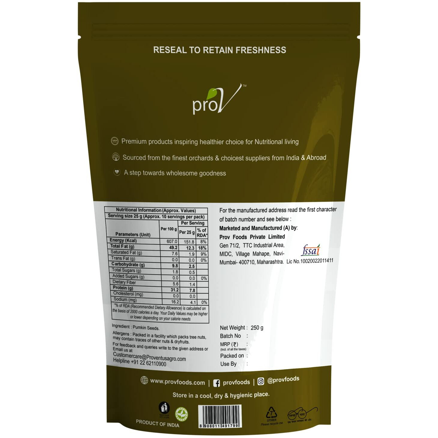 ProV Premiun - Pumpkin Seeds 250g