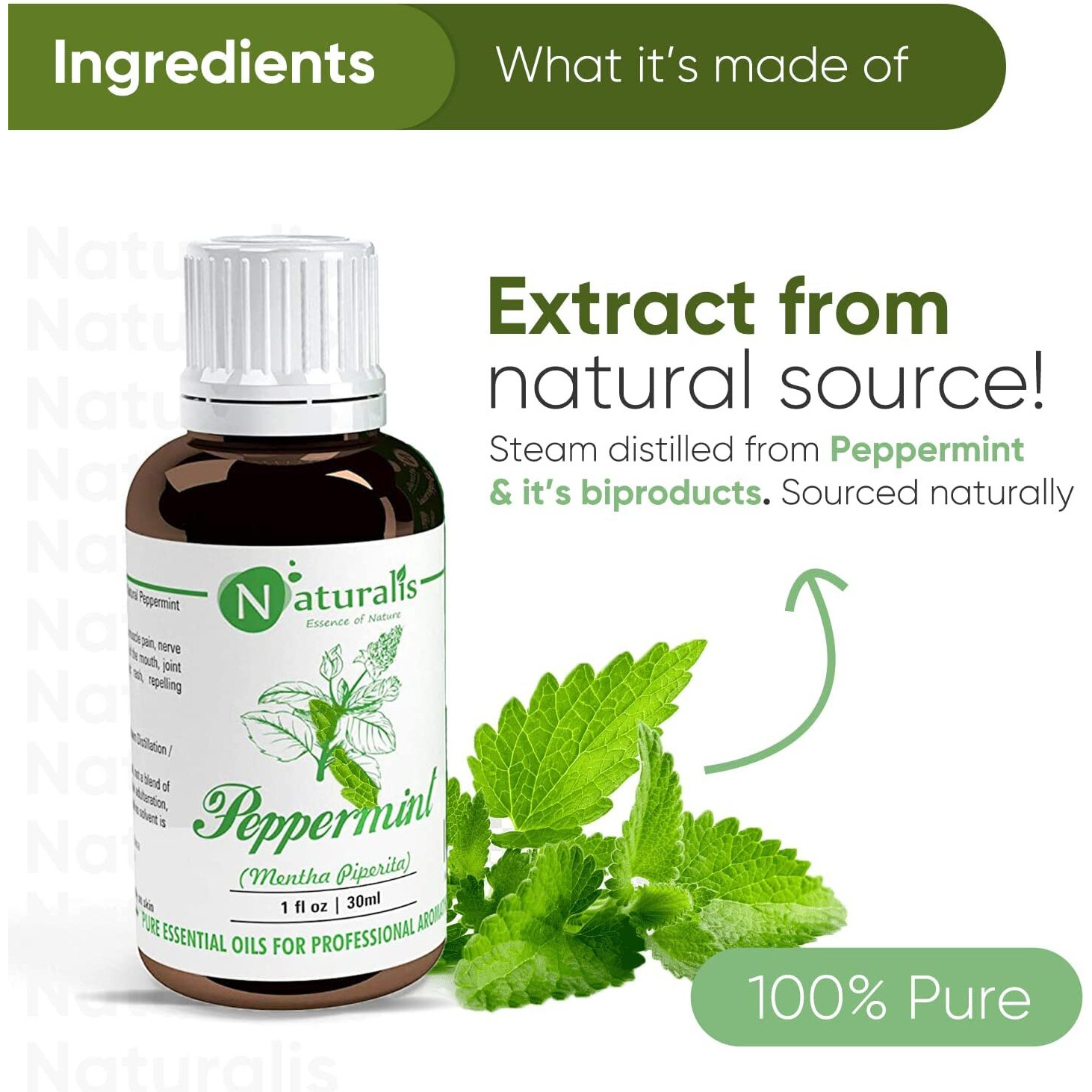 Naturalis Peppermint Natural Essential Oil (30 ml)