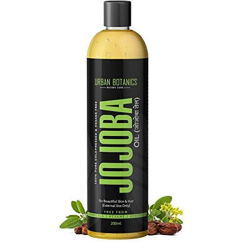 UrbanBotanics Cold Pressed Jojoba Oil for Skin & Hair - Virgin & Unrefined - 200ml