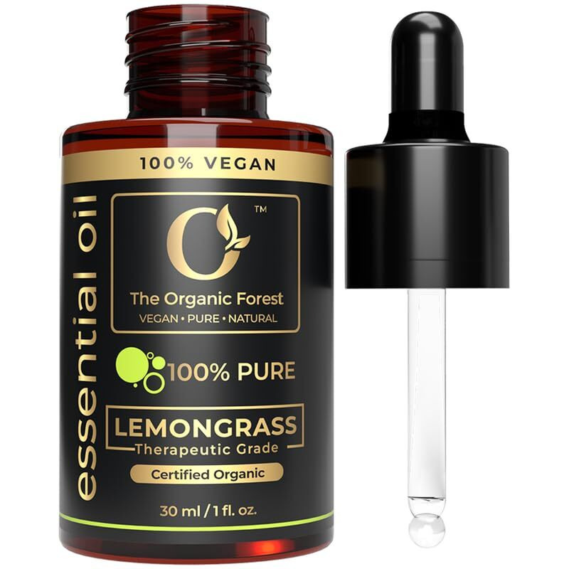 Lemongrass Essential Oil | 100% Pure & Natural Aromatherapy Oil for Diffuser | Skin Care, Hair Care, Scalp Massage & Home Purification