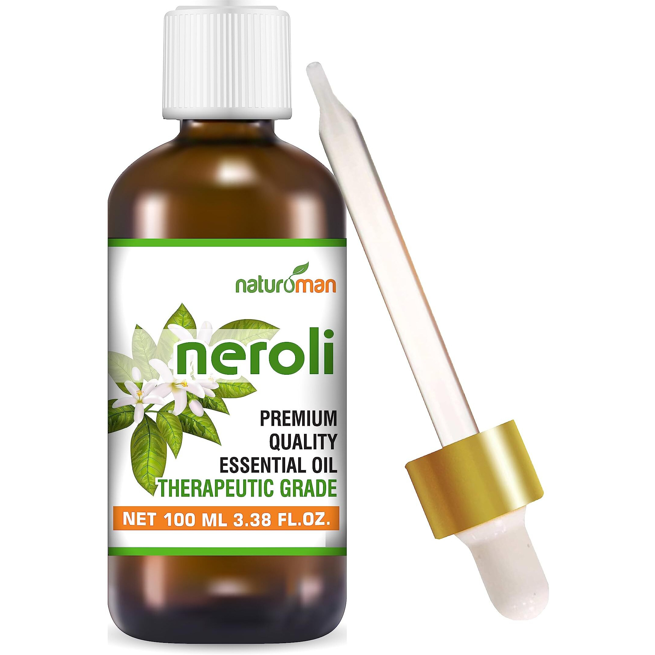 Naturoman Neroli Essential Oil | Natural & Pure | For Skin Care and Hair Nourishment | Therapeutic Grade | Suitable for All Skin Types | Pack of 1 | 100 ml