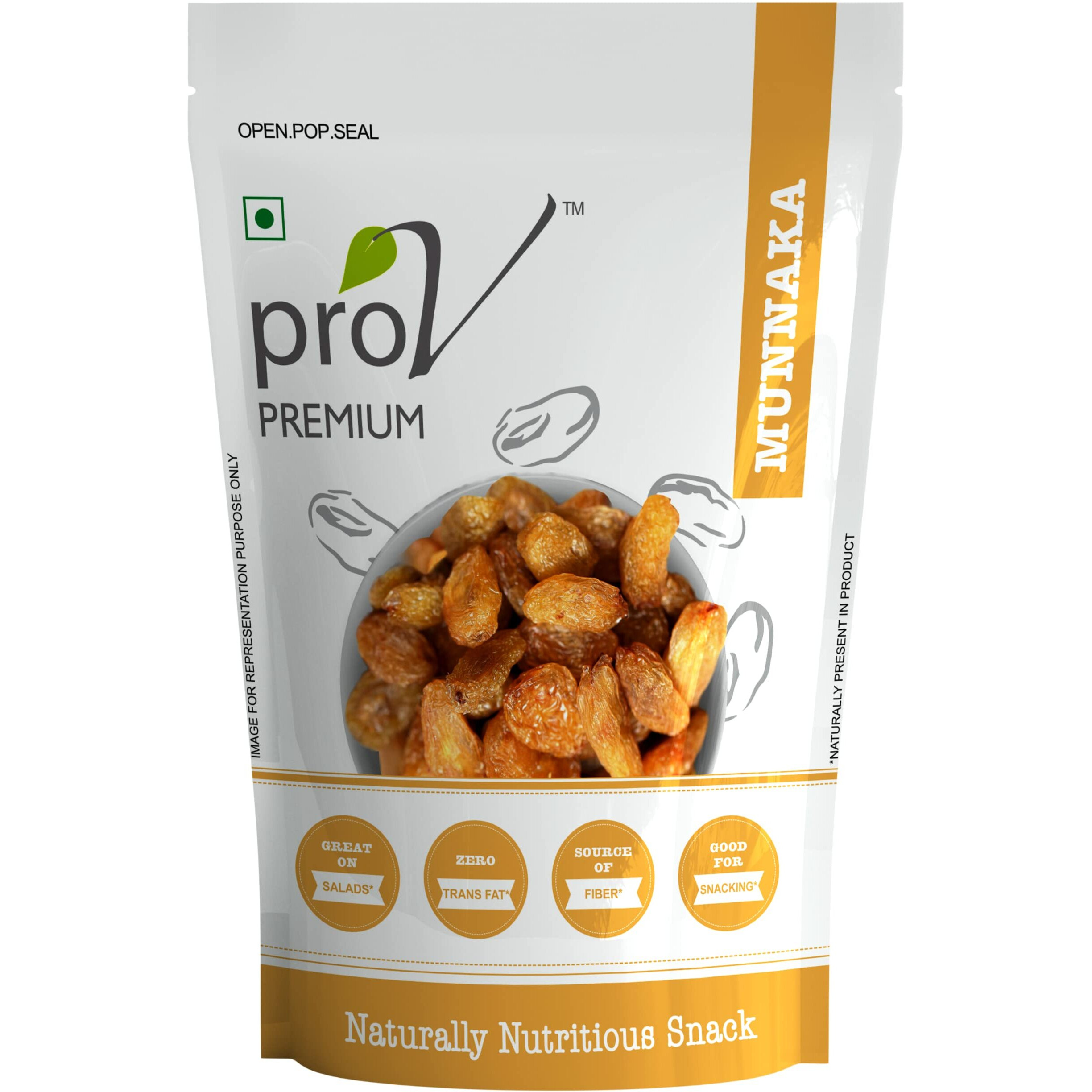 ProV Premium - Munnaka 250gm| Healthy & Tasty Snack in Dry Fruits| Rich In Antioxidant & Iron| Natural & Sweet| Chef Sanjeev Kapoors Choice Brand