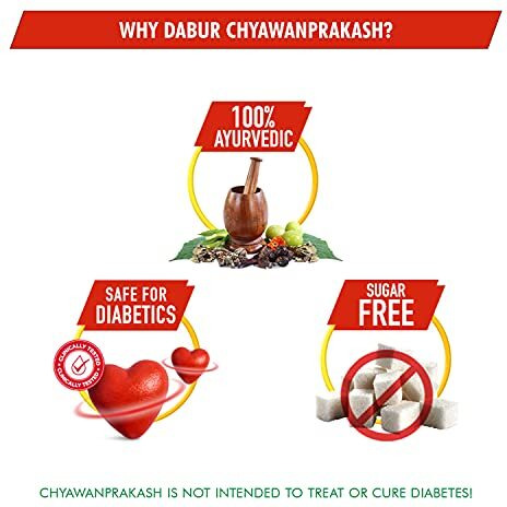 Dabur Chyawanprakash Sugarfree - 900gm, Clincally Tested Safe for Diabetics |Boosts Immunity |helps Build Strength and Stamina