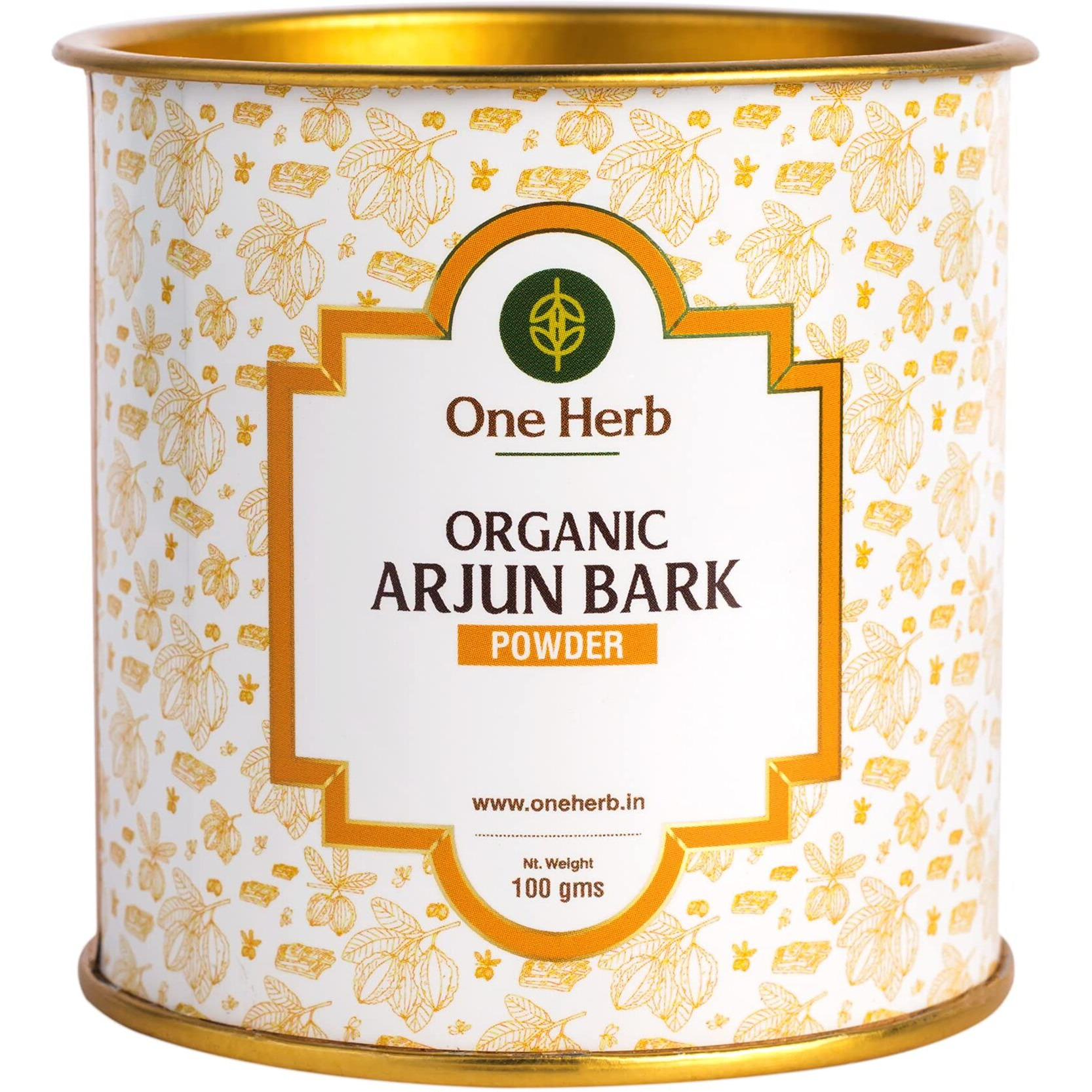 One Herb - Organic Arjun Bark Powder 100g, Superherb for Heart, Strengthens Heart Muscles, Controls Chest Congestions, Terminalia Arjuna, Herbal Tea