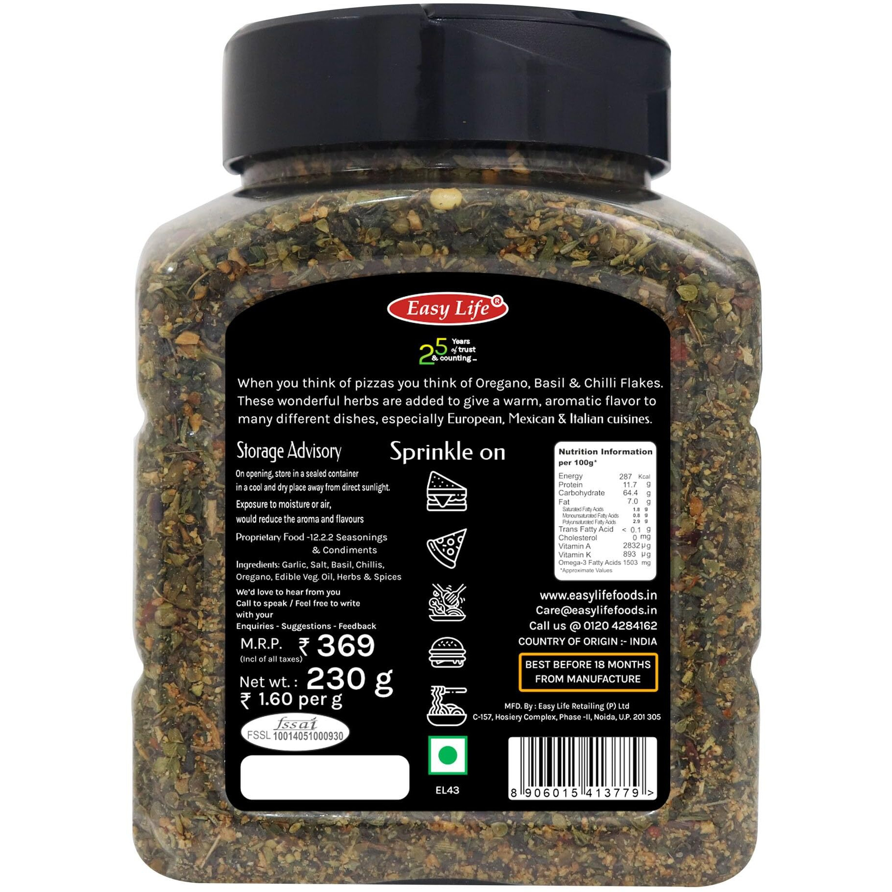 Easy Life Oregano Seasoning 230g