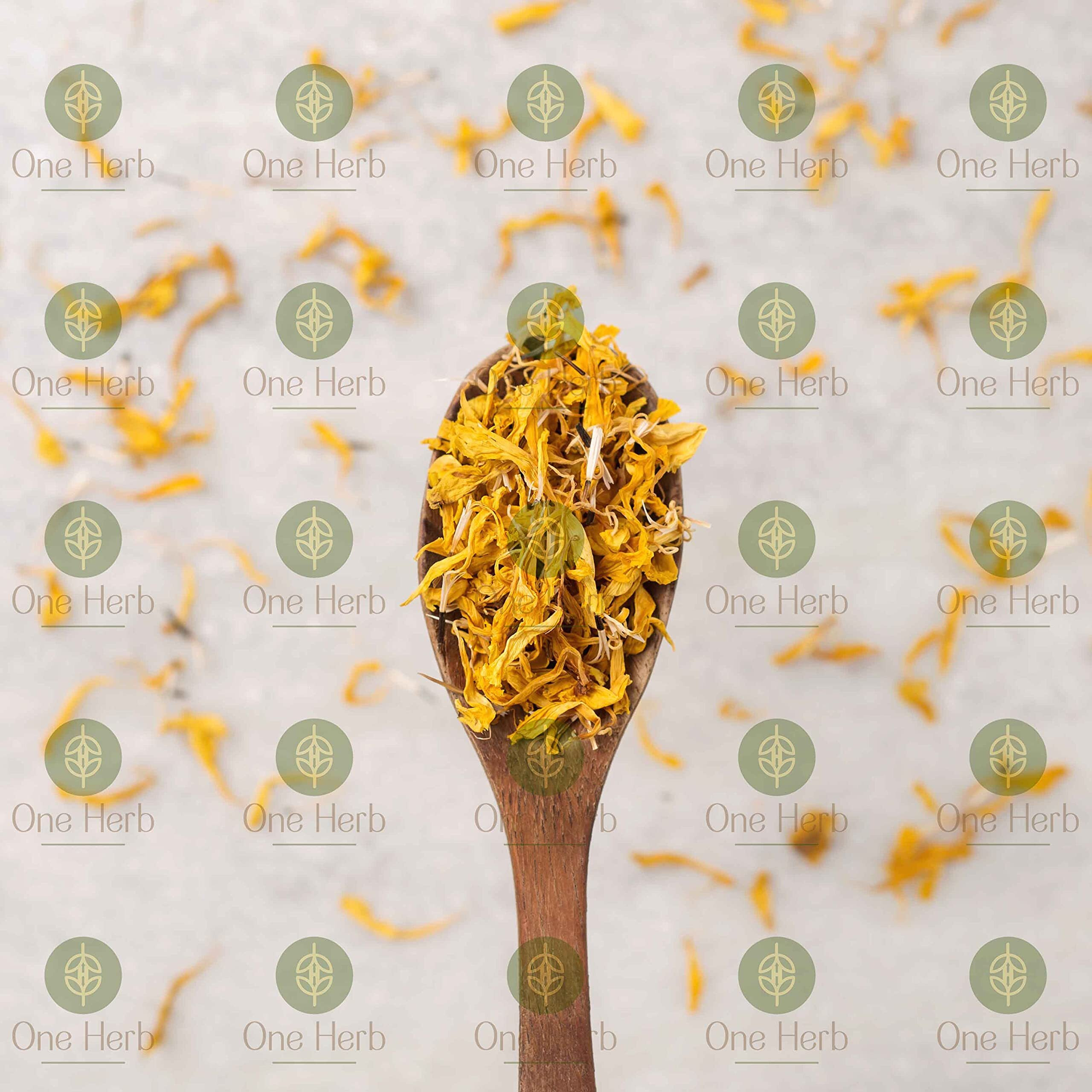 One Herb  Calendula Flowers Tea 25g for Skin Healthy, Itchy Scalp, Sore Throat and Culnary