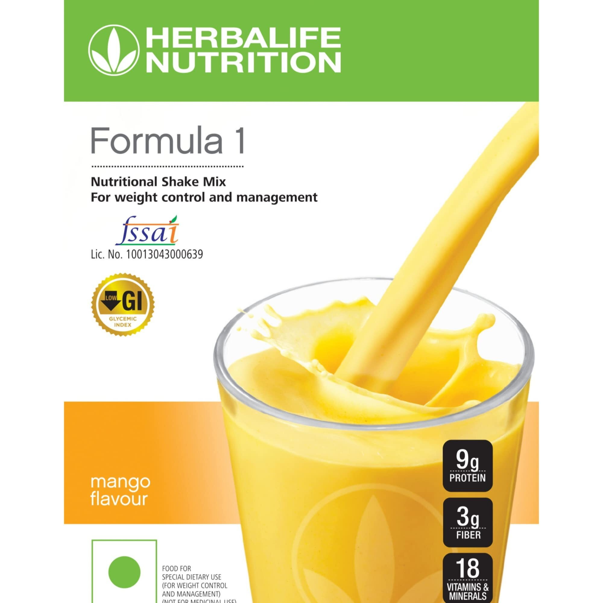 Herbalife Formula 1 Shake for Weight Loss - 500 g (Mango)