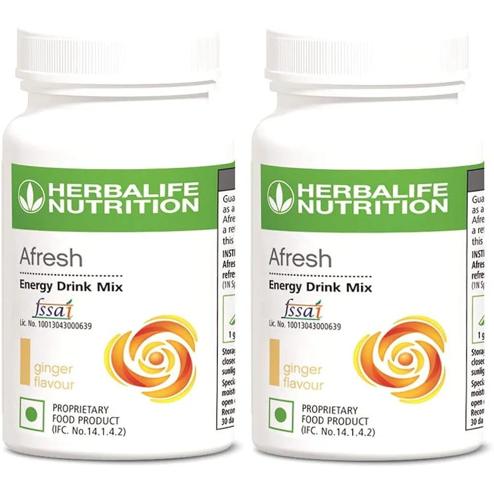 HERBALIFE NUTRITION Herbalife Afresh Energy Drink Mix (Ginger, 50 g) Pack of 2