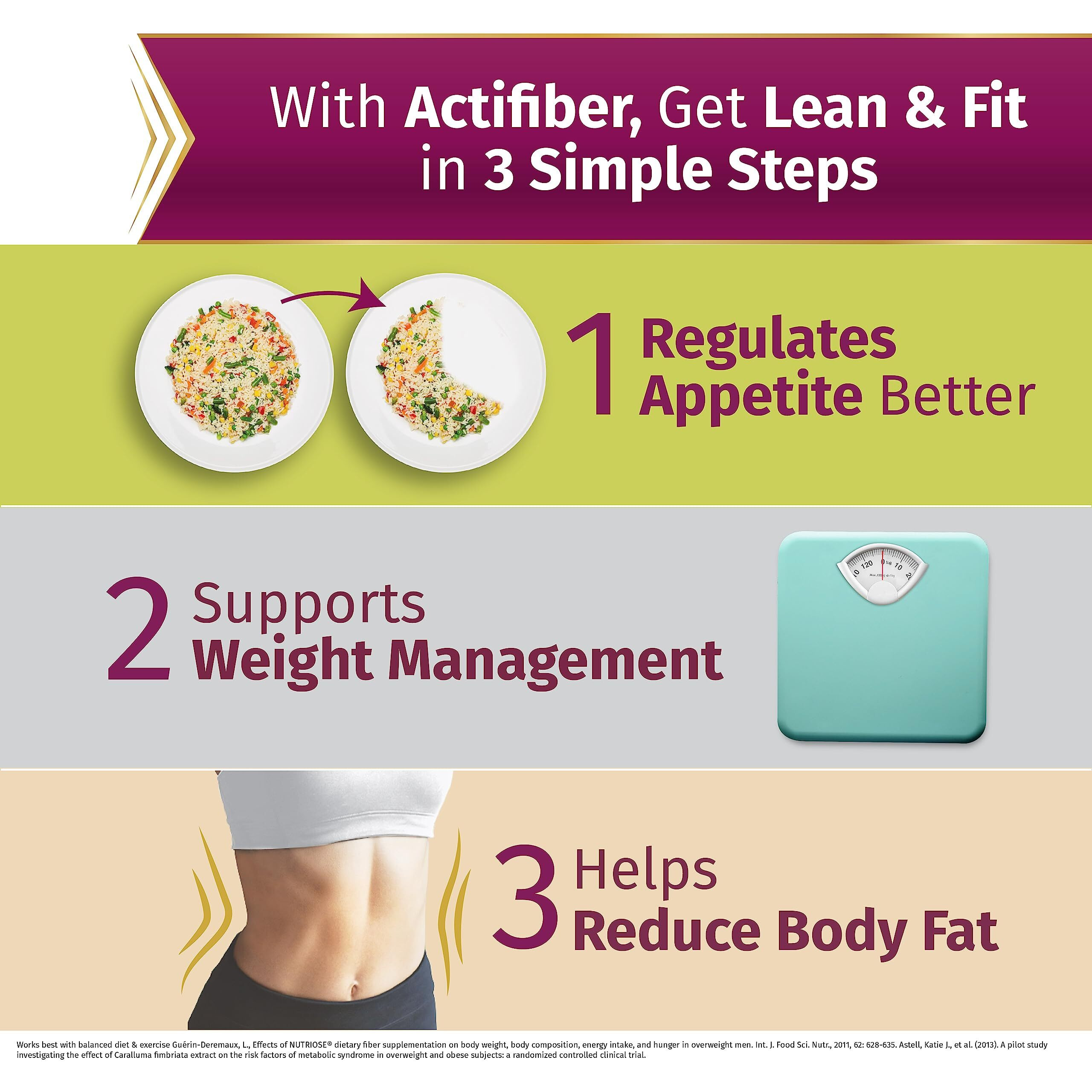 ActiFiber Natural Lean & Fit (1 X 225 Gms Pack of 30 Sachets)