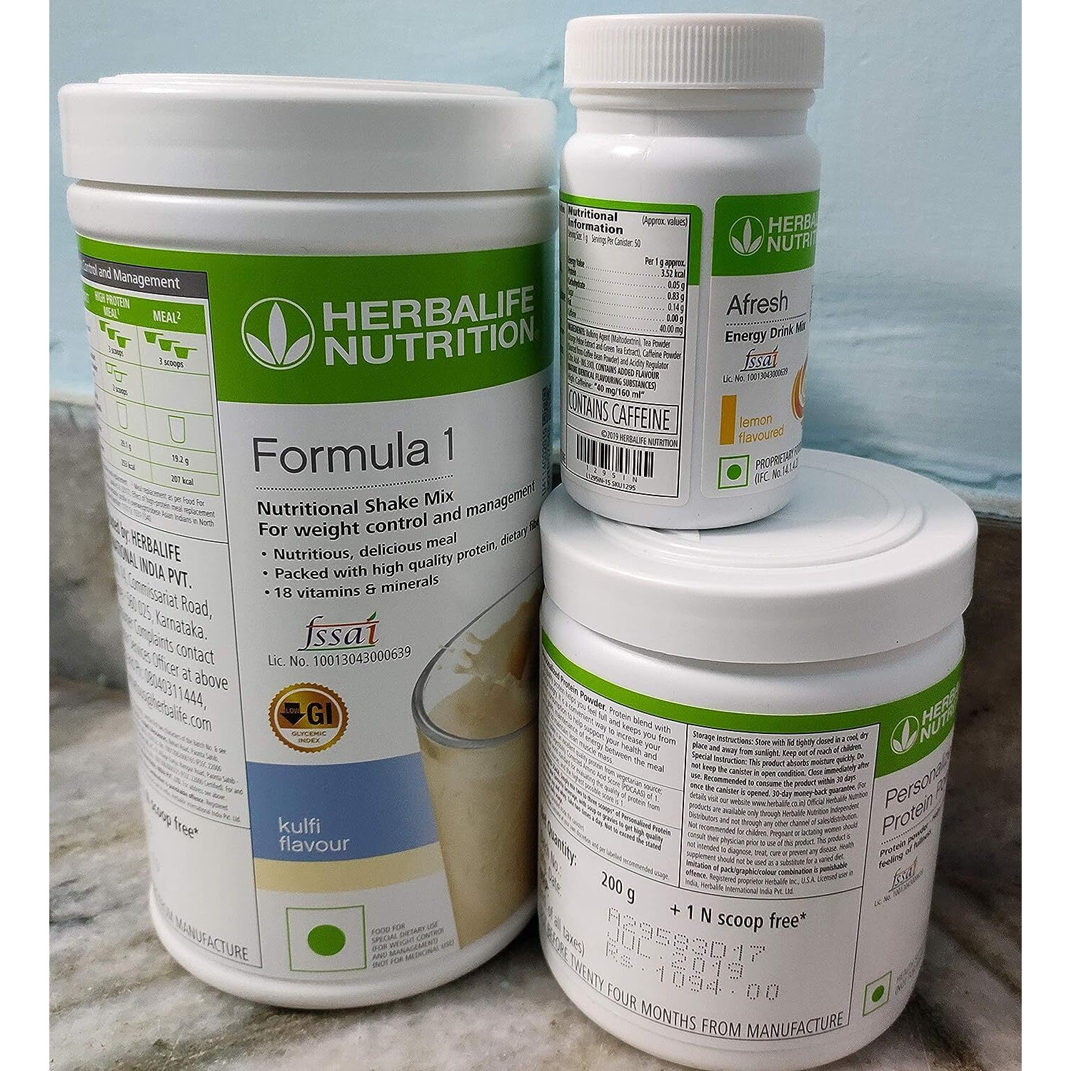 Herbalife Formula 1(Kulfi) with Personalized Protein Powder(200gm)+ Afresh(Elaichi)