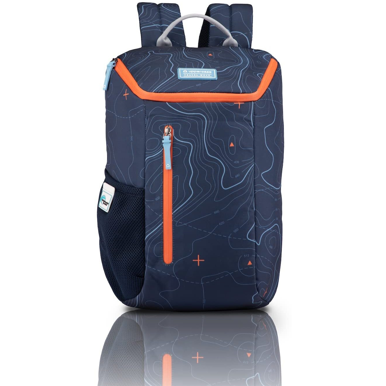 uppercase 25L Printed 5AP Max Laptop Backpack up to 15.6 3x More Water Resistant Sustainable Laptop Bag | With Rainproof Zippers |College Bag/Travel Bag for Men & Women |750 Days Warranty(Blue)