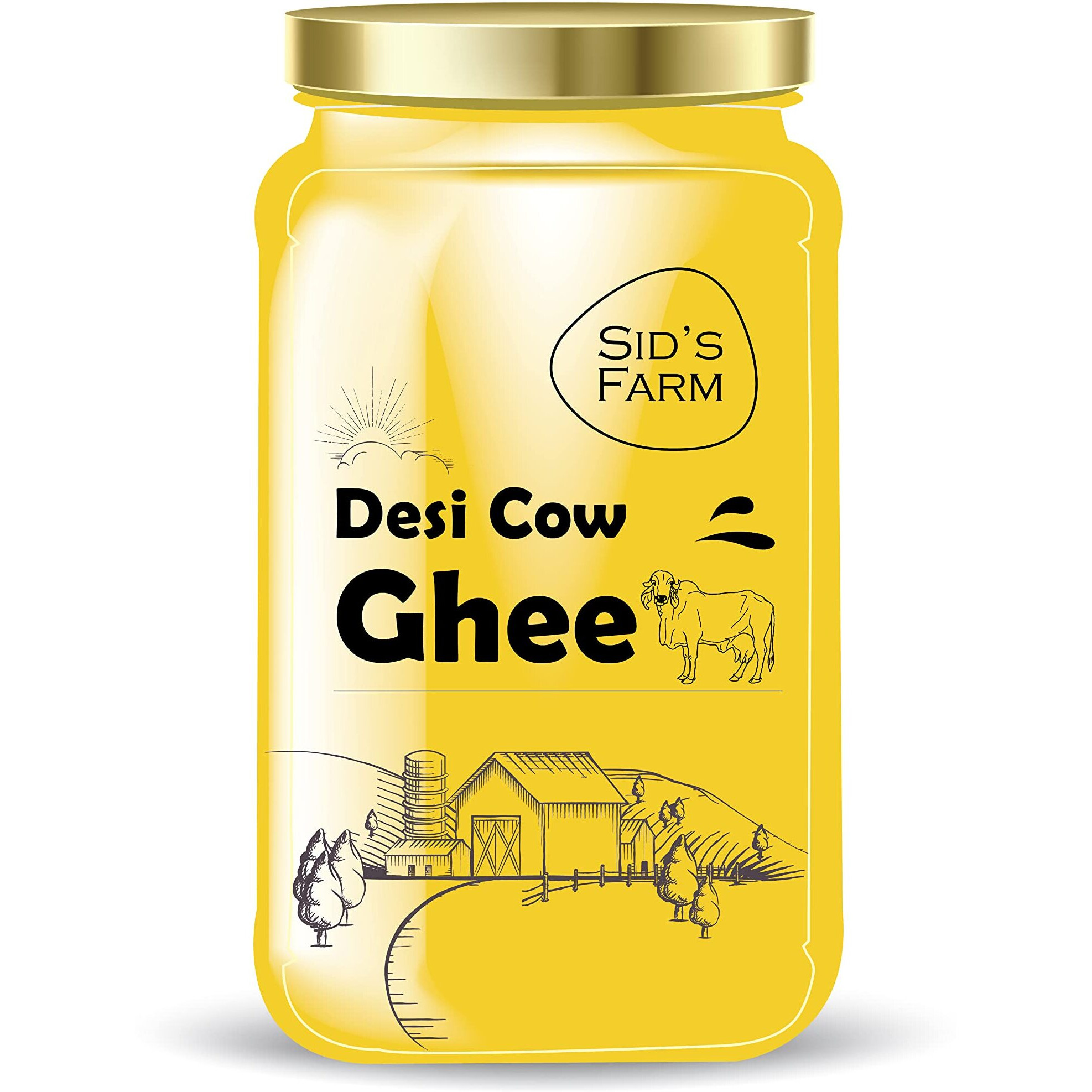 SIDS FARM - WE CARE, Lab Certified Cultured Desi Cow Ghee, Antibiotic-free Milk, | Danedar ghee | Adulterants Free | Trans fat Free | Preservative Free | 28 Rm value | USFDA, Fssai, ISO, Apeda Certified | Fresh Ghee, 350 Grams