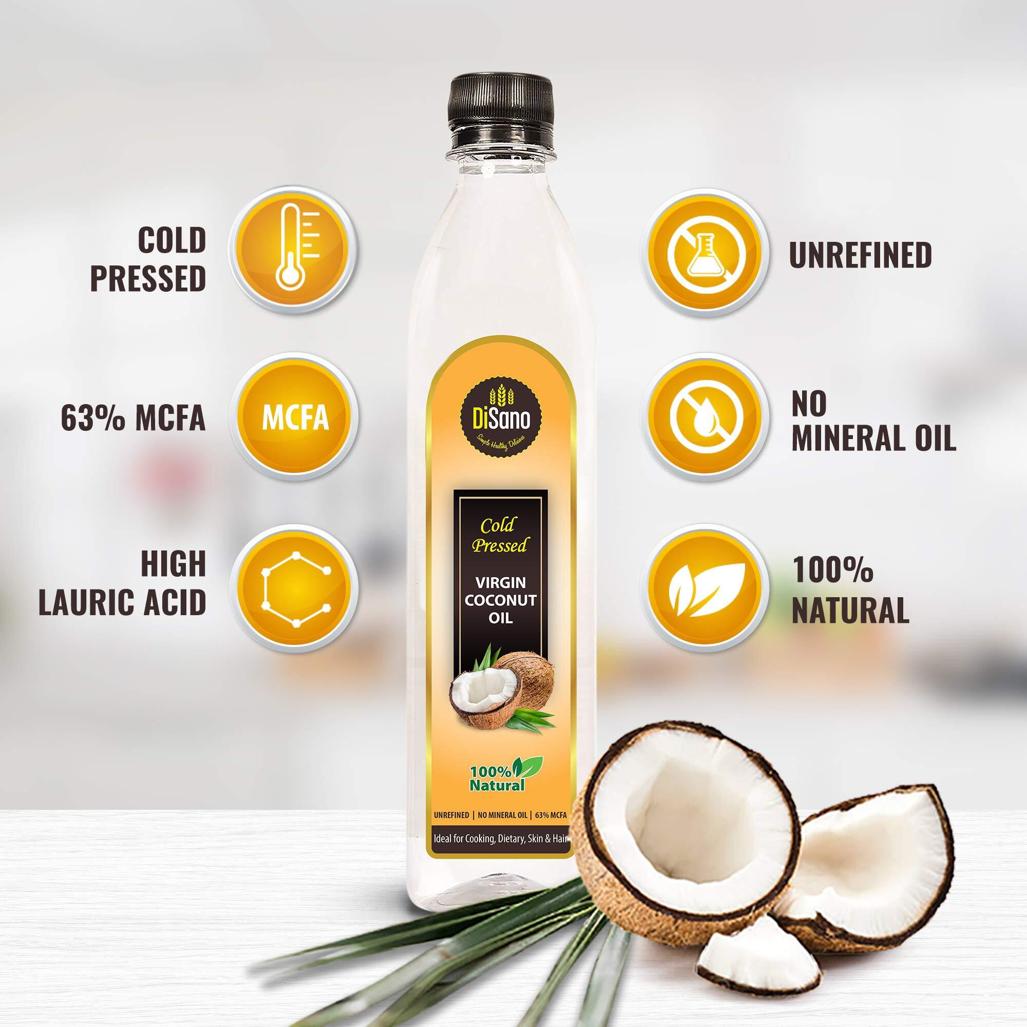 DiSano Cold Pressed Virgin Coconut Oil, 250 ml