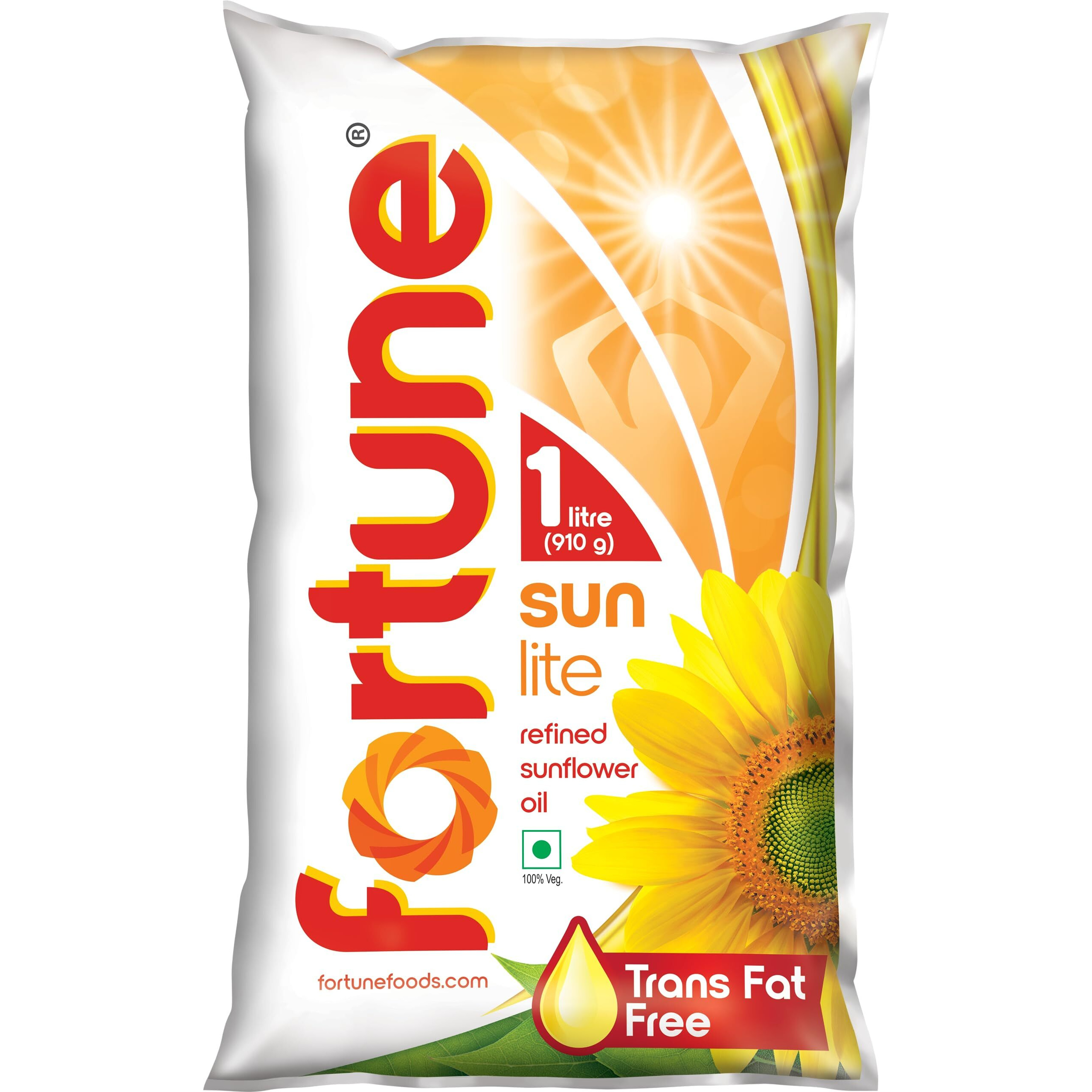 Fortune Sunlite Refined Sunflower Oil, 1L