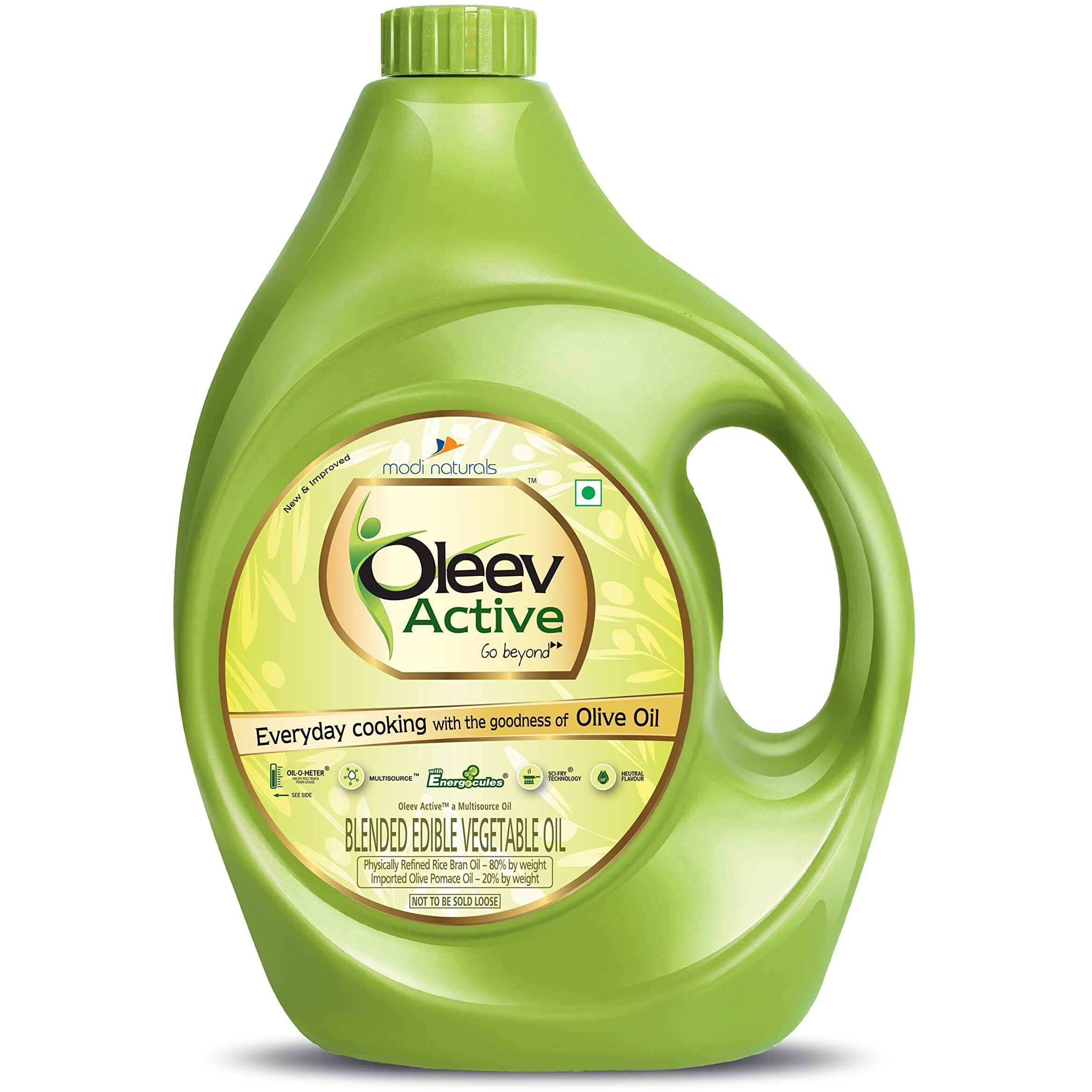 Oleev Active, with Goodness of Olive Oil Can, 5L Can