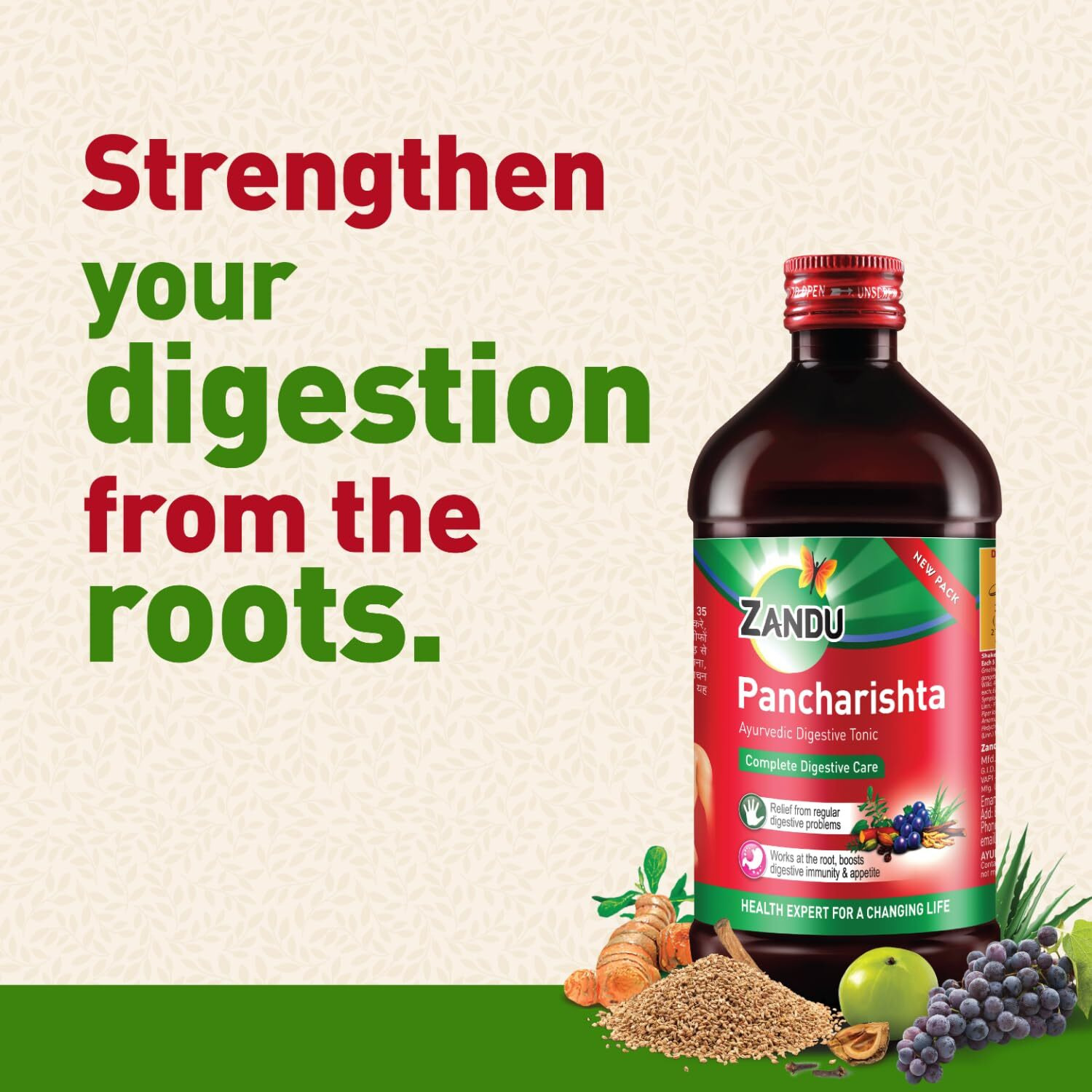 Zandu Pancharishta Ayurvedic Digestive Tonic- 15 day pack | 900ml