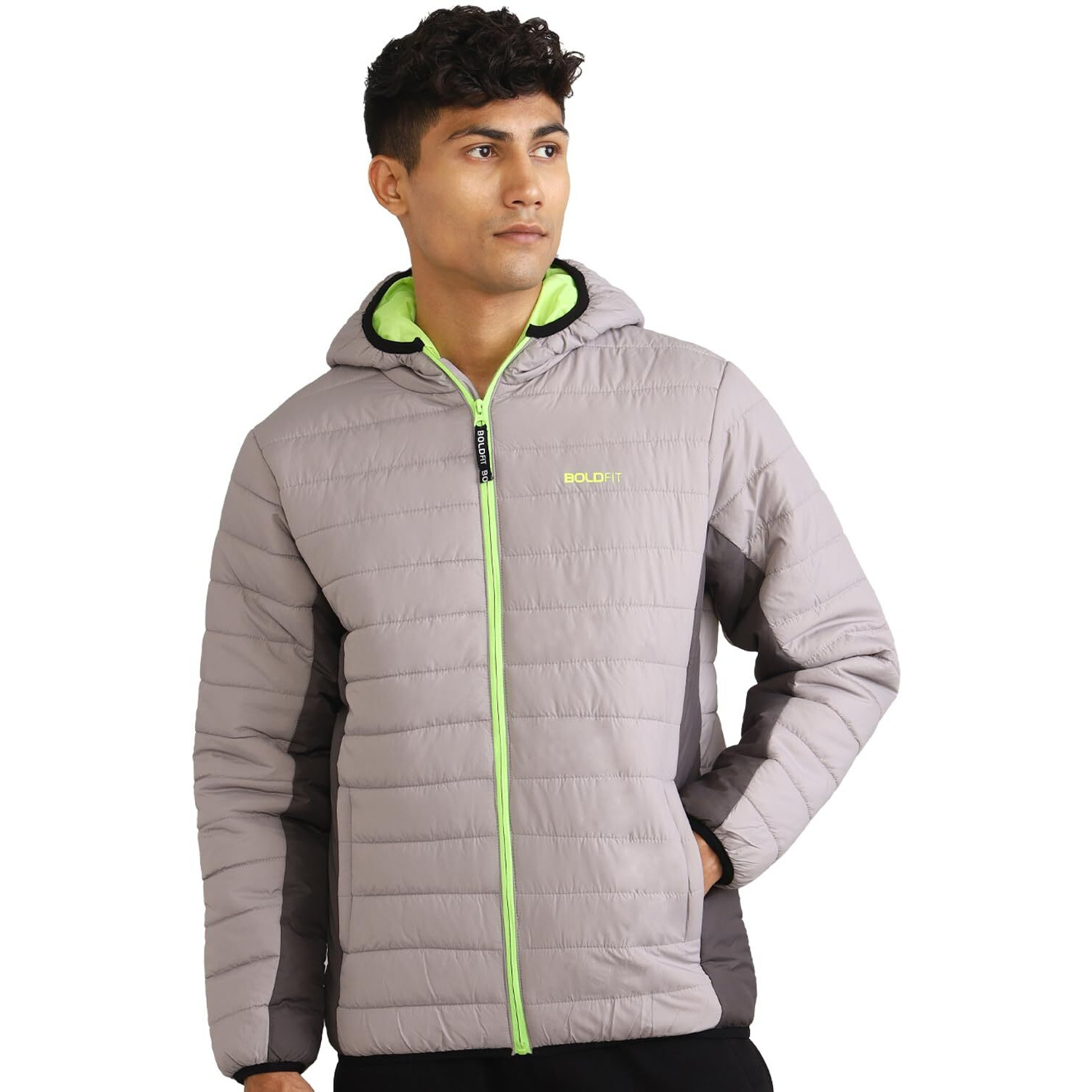 Boldfit Mens Padded Jacket (BomberJacketM-501_Grey Charcoal